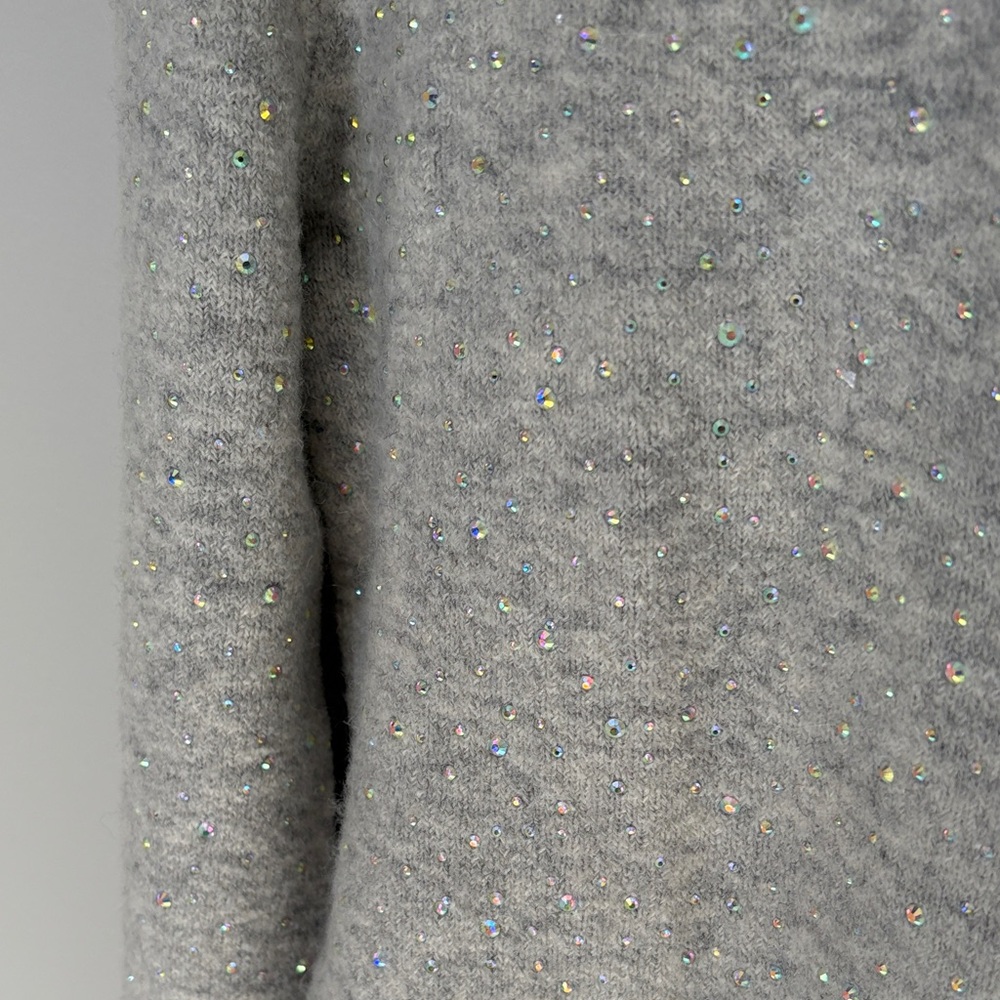 J. Crew Light Gray Sweater with Sparkle Accents - xs NWT - Picture 7 of 16
